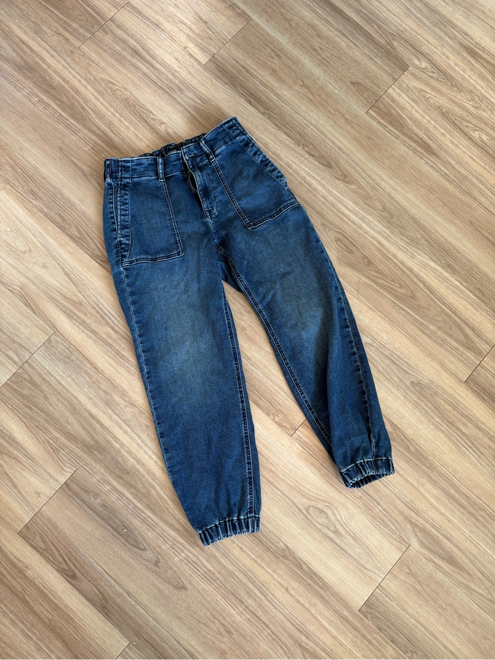 J. Crew Indigo Elastic Waist Denim Jigger Pants - size 27